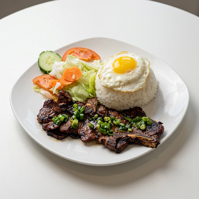Pork Chop & Fried Egg Rice Plate (Cơm Sườn Trứng).