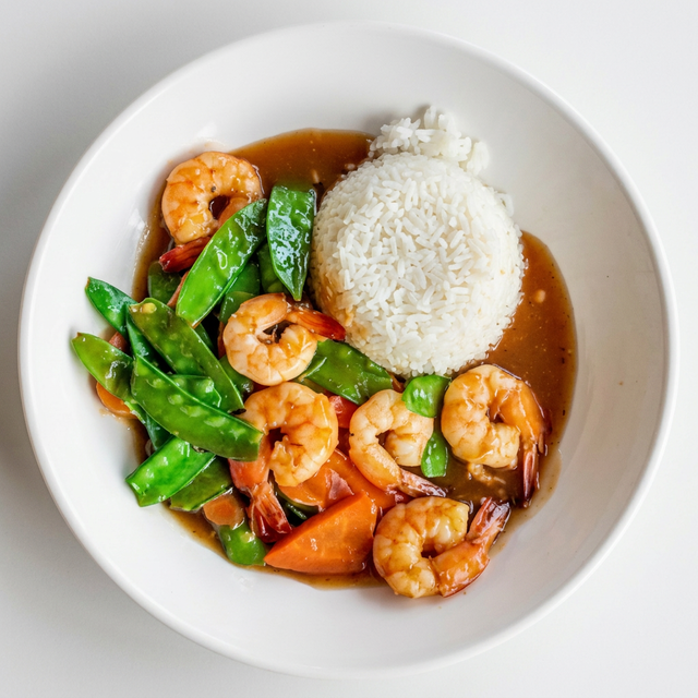 Shrimp with Snow Peas.