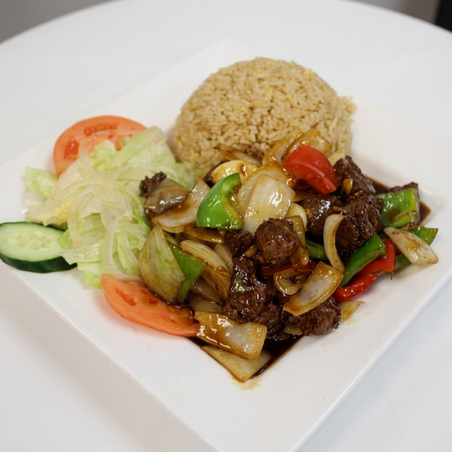 Rock N Roll Beef Rice Plate (Fried Rice).