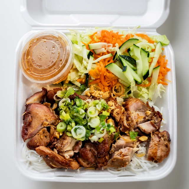 Grilled Chicken Vermicelli Bowl (Bún Gà Nướng).