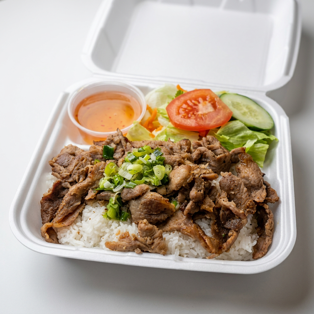Grilled Pork Rice Plate (Cơm Thịt Nướng).