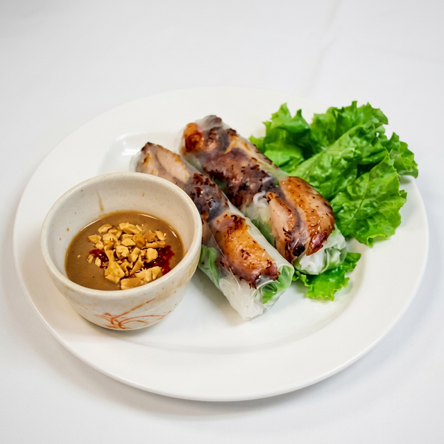 Grilled Chicken Spring Rolls (Non-Fried).