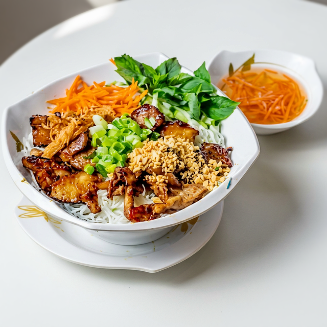Grilled Pork Vermicelli Bowl (Bún Thịt Nướng).